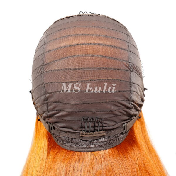 Orange Ginger Color Straight T Part BOB Lace Wig - Image 9